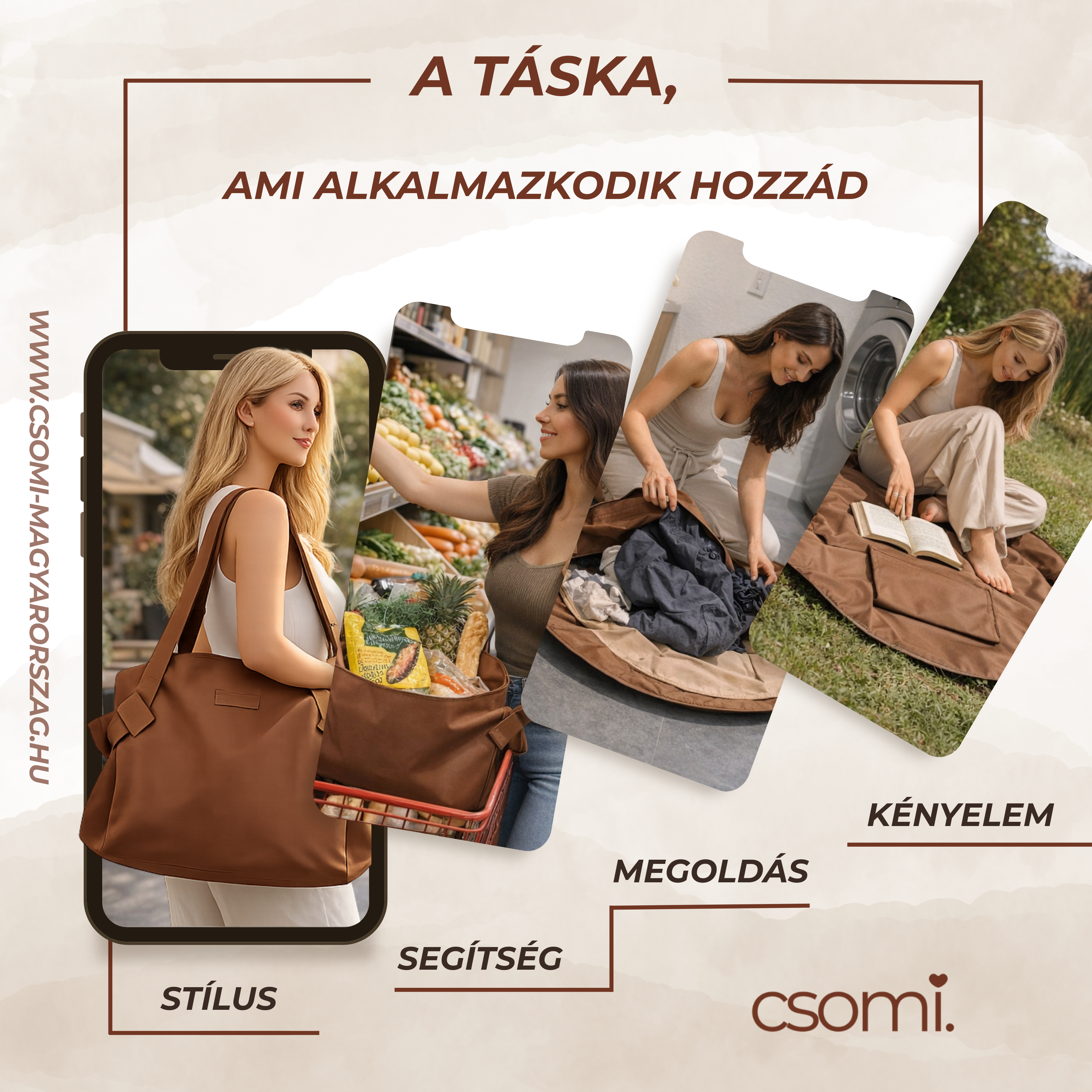 csomi. - bevásárlás könnyítő táska